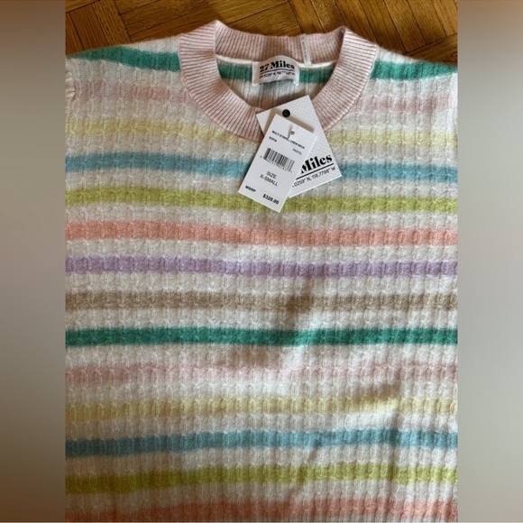 27 MILES MALIBU Sofia Striped Cashmere Sweater - Picture 8 of 13
